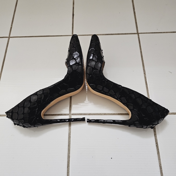 Sexy Stiletto Leather Black Sz 8 US - Picture 8 of 8